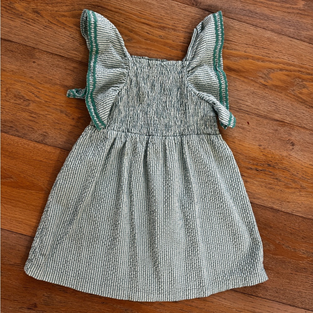 Zara girls seersucker and Rickrack dress! So sweet!
